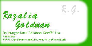 rozalia goldman business card